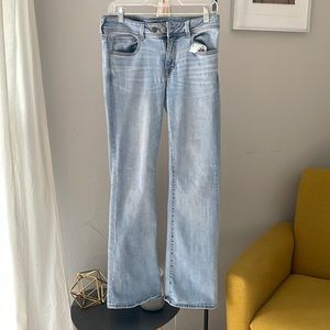 American Eagle Low rise light wash flare jeans